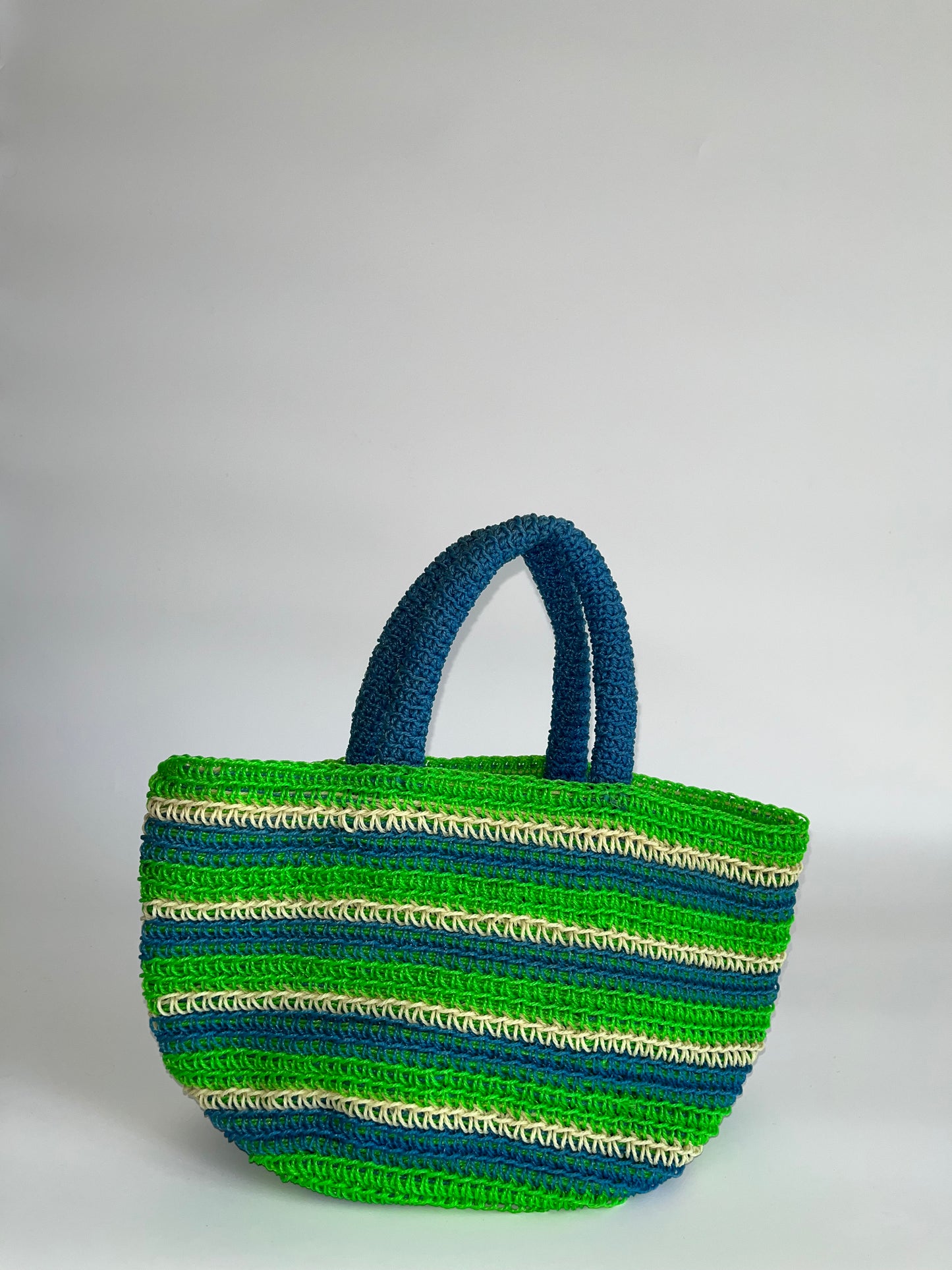 N°21SC - SAC CROCHET STRIE XS - MINI - multicolors