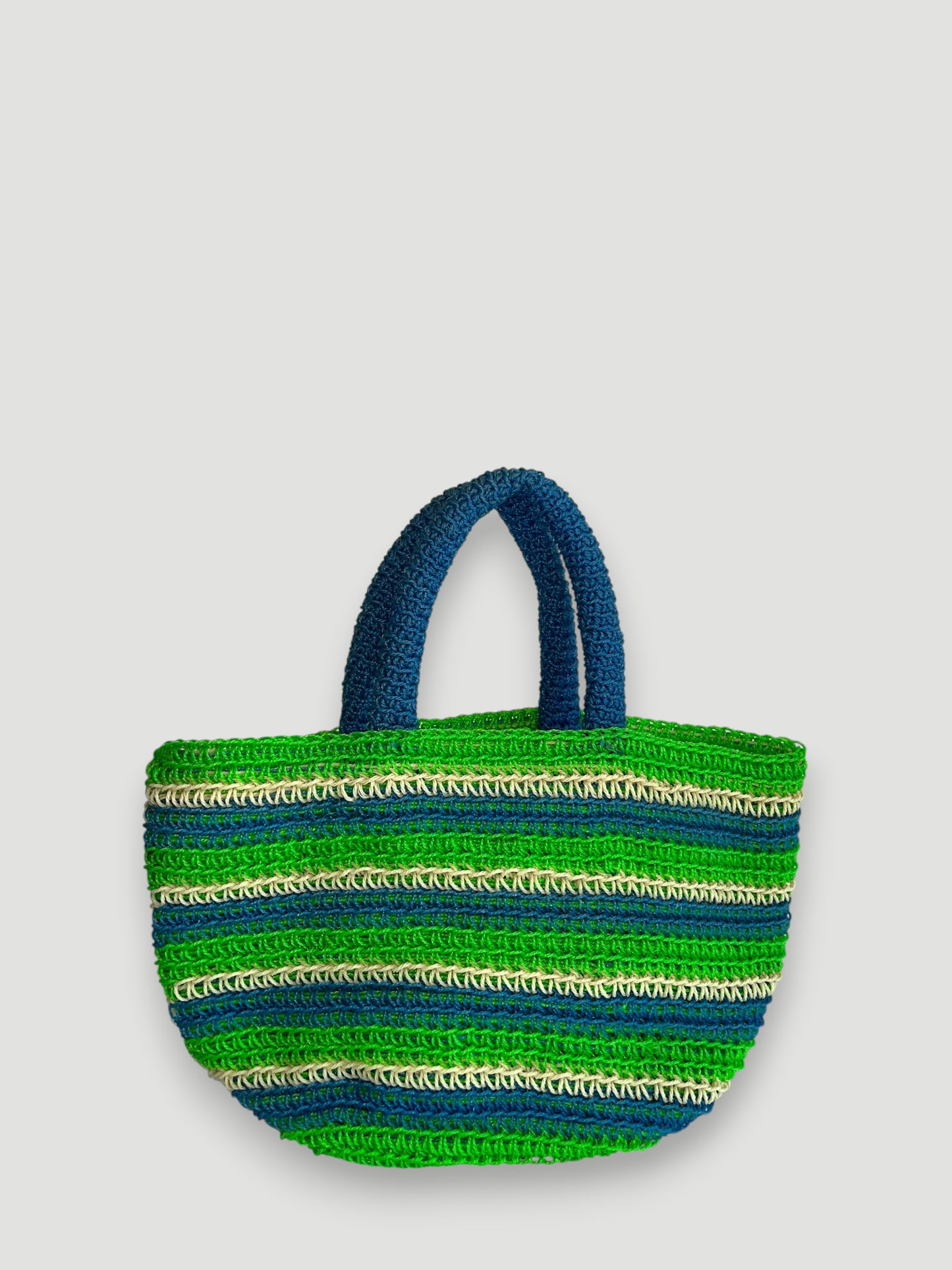 N°21SC - CROCHET BASKET BAG - MINI - multicolors