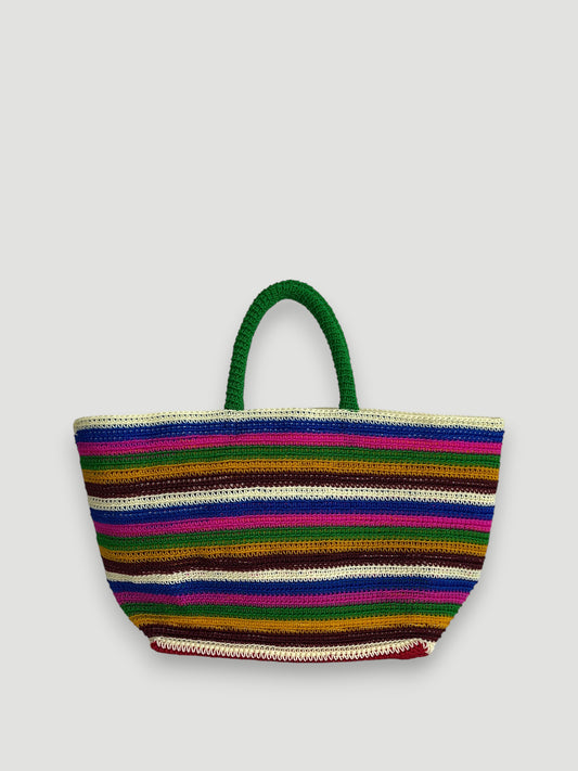 N°4SC - CROCHET BASKET BAG - MAXI - multicolors