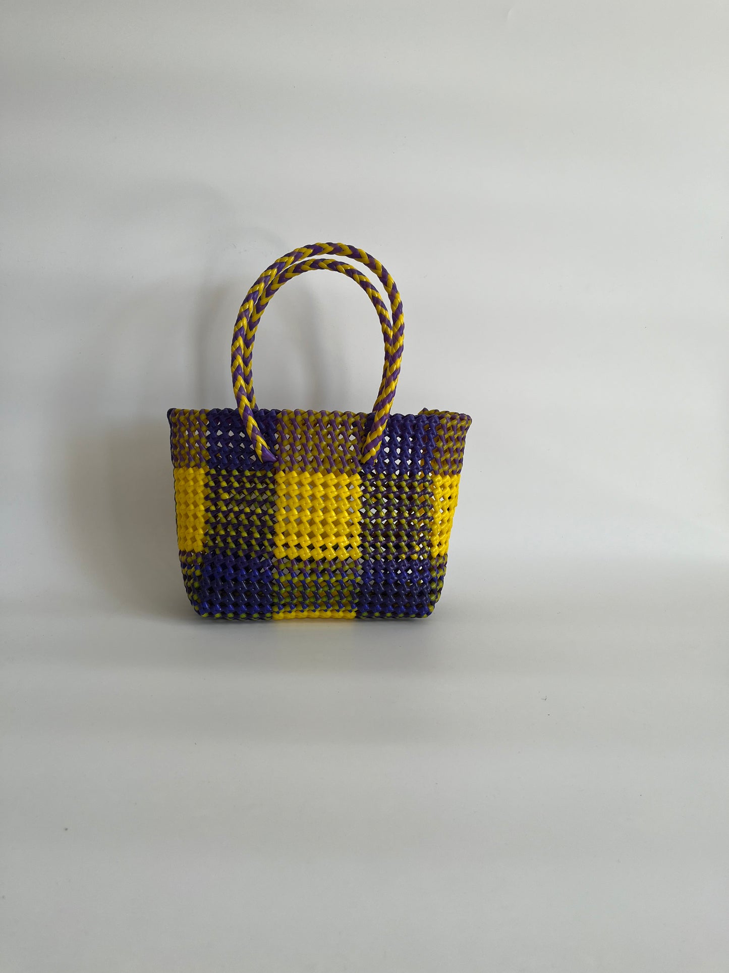 N°271S - SAC IMPARFAIT - PETIT - violet foncé & jaune