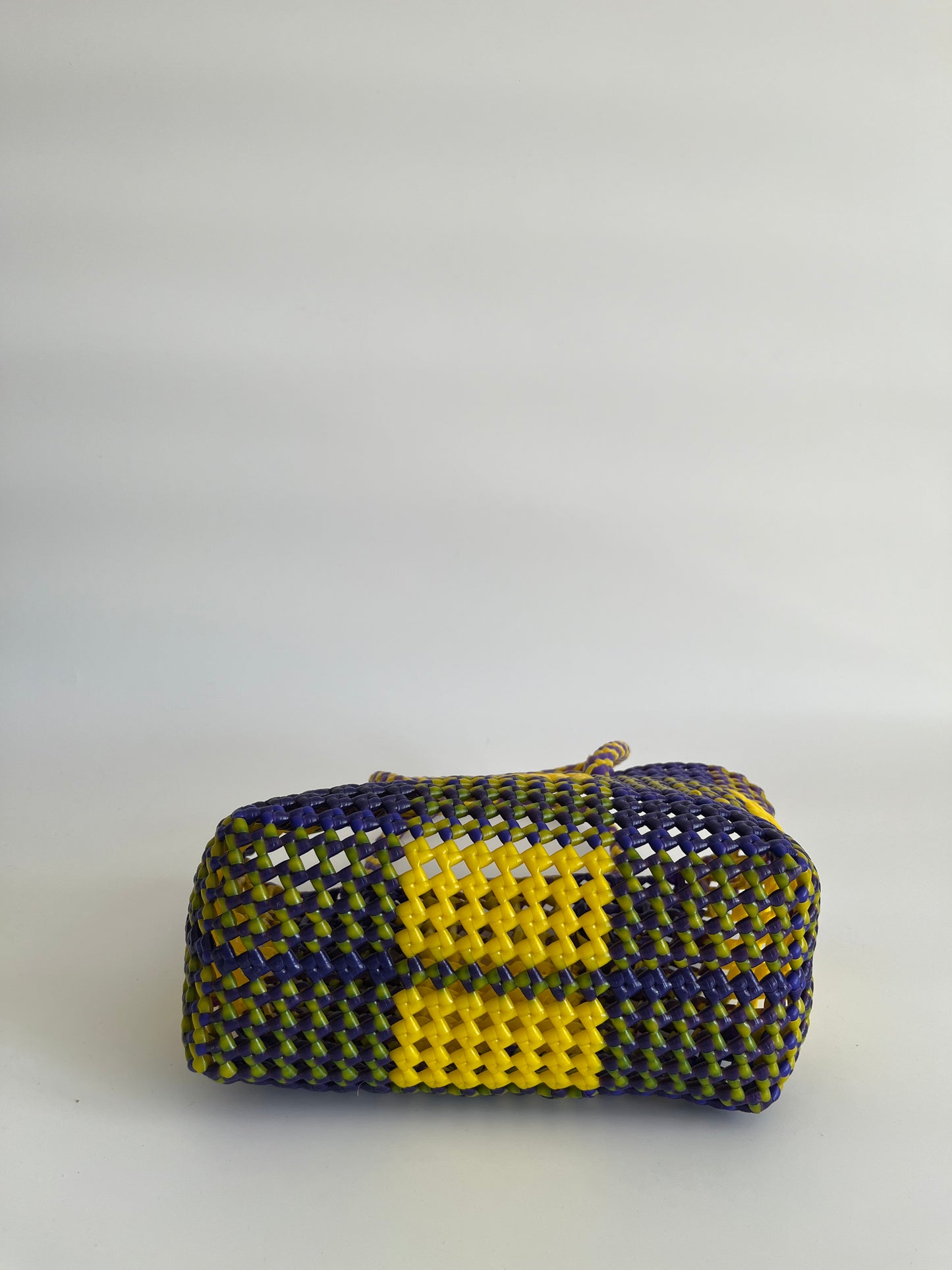 N°271S - SAC IMPARFAIT - PETIT - violet foncé & jaune