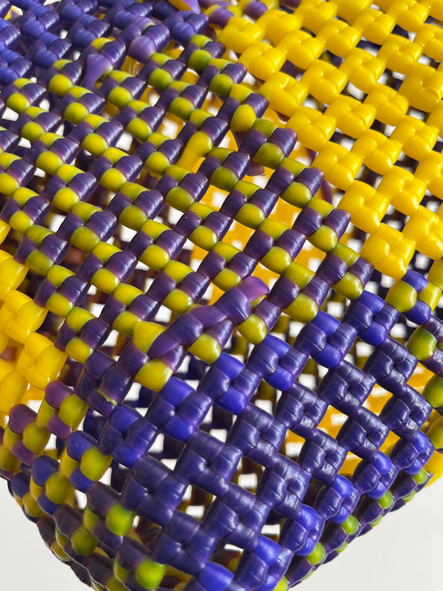 N°271S - SAC IMPARFAIT - PETIT - violet foncé & jaune