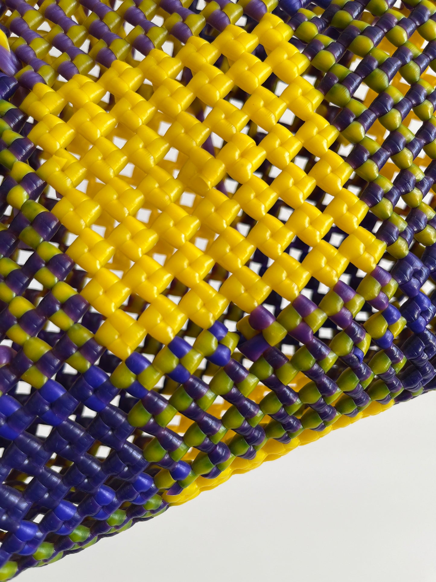 N°271S - SAC IMPARFAIT - PETIT - violet foncé & jaune