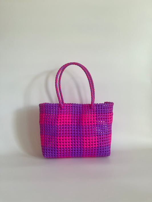 N°88M - SAC IMPARFAIT - MOYEN - violet & rose fluo