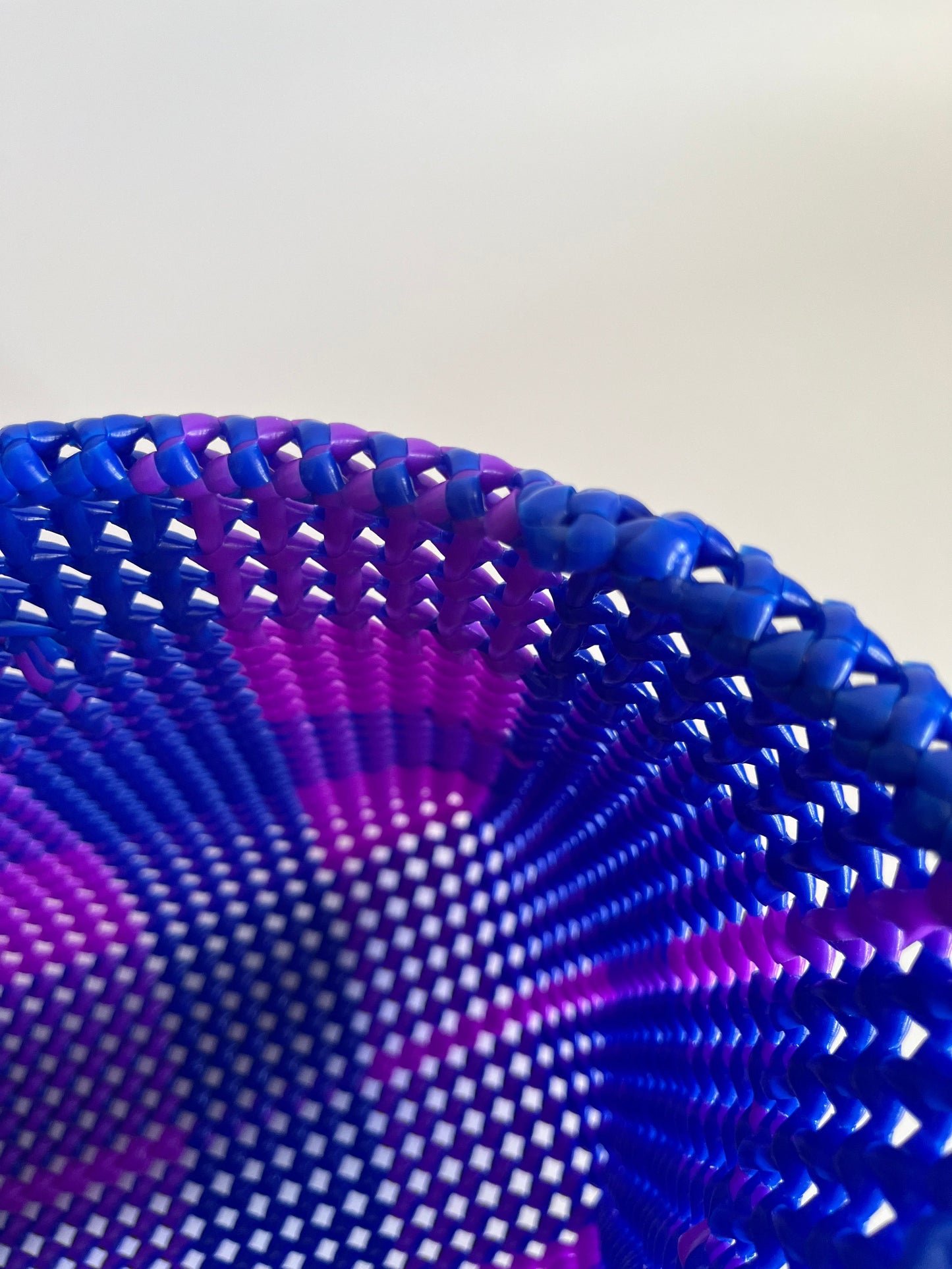 N°5L - SAC PANIER IMPARFAIT - GRAND - violet & bleu foncé