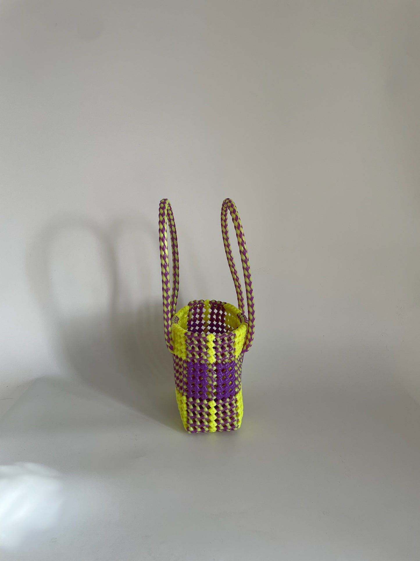 N°7XS - SAC COLORÉ - MINI - violet & jaune fluo