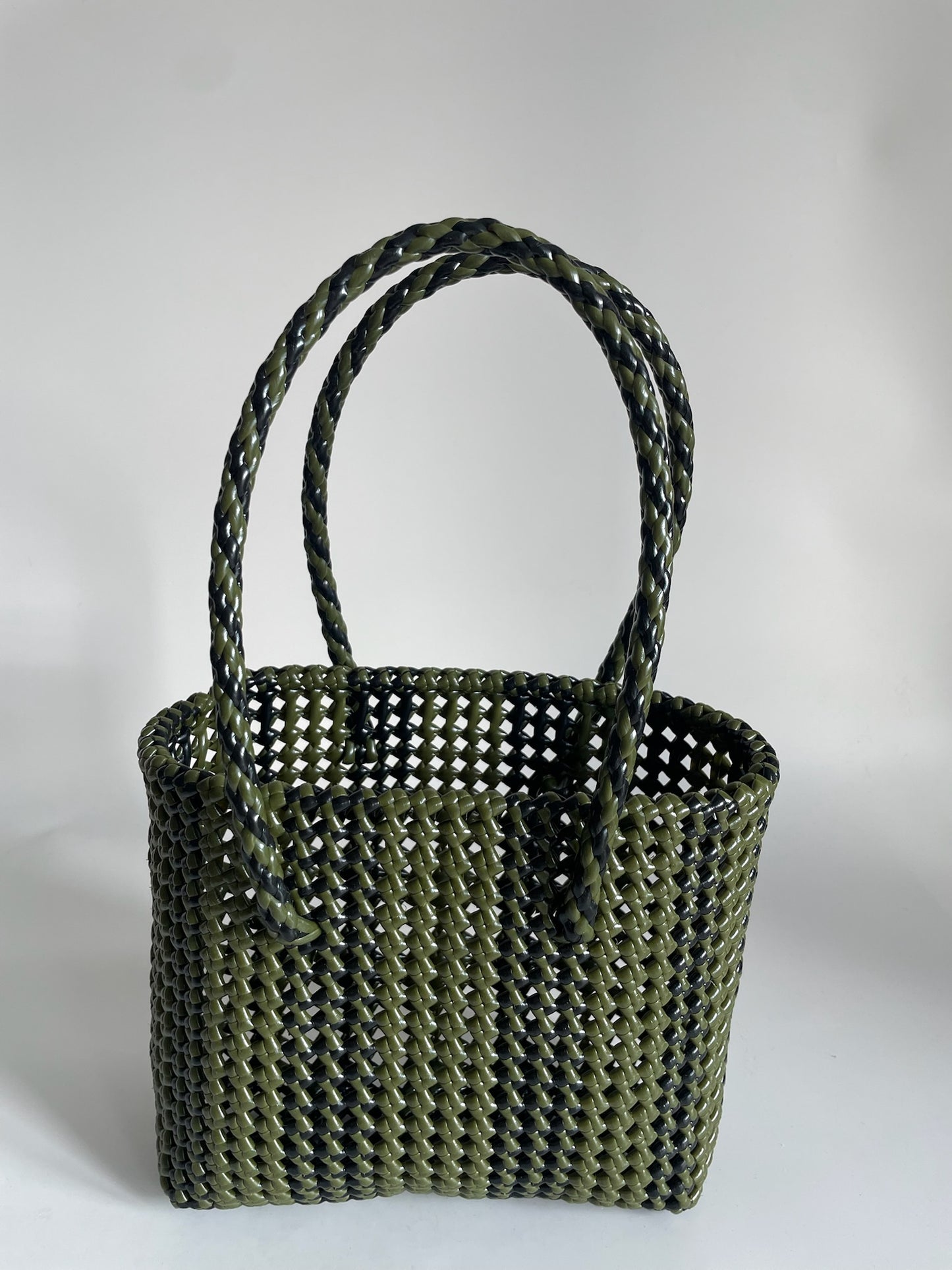 N°259S - SAC COLORÉ - PETIT - kaki & noir