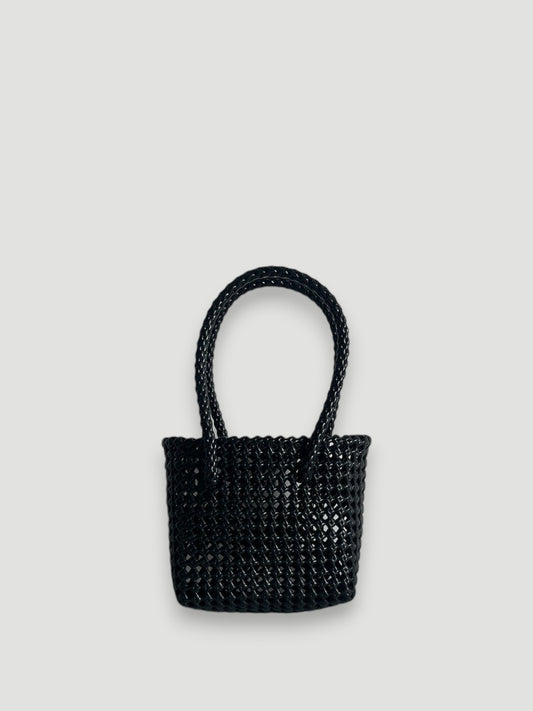 No. 47XS - Hand-braided basket bag - mini - black