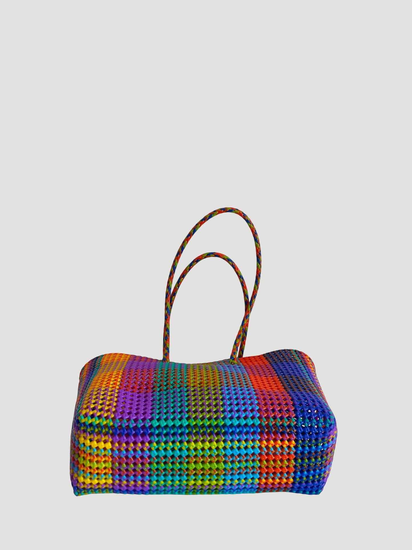 No. 494XL - Hand-braided basket bag - maxi - multicoloured