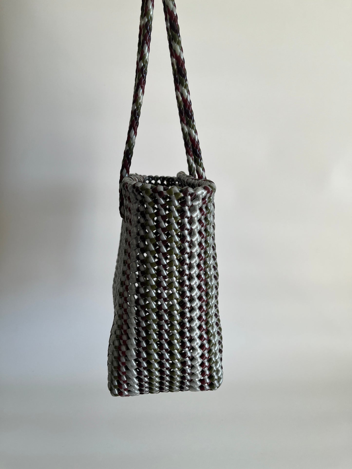 N°503M - SAC PANIER TRESSÉ MAIN - MOYEN - multicolors