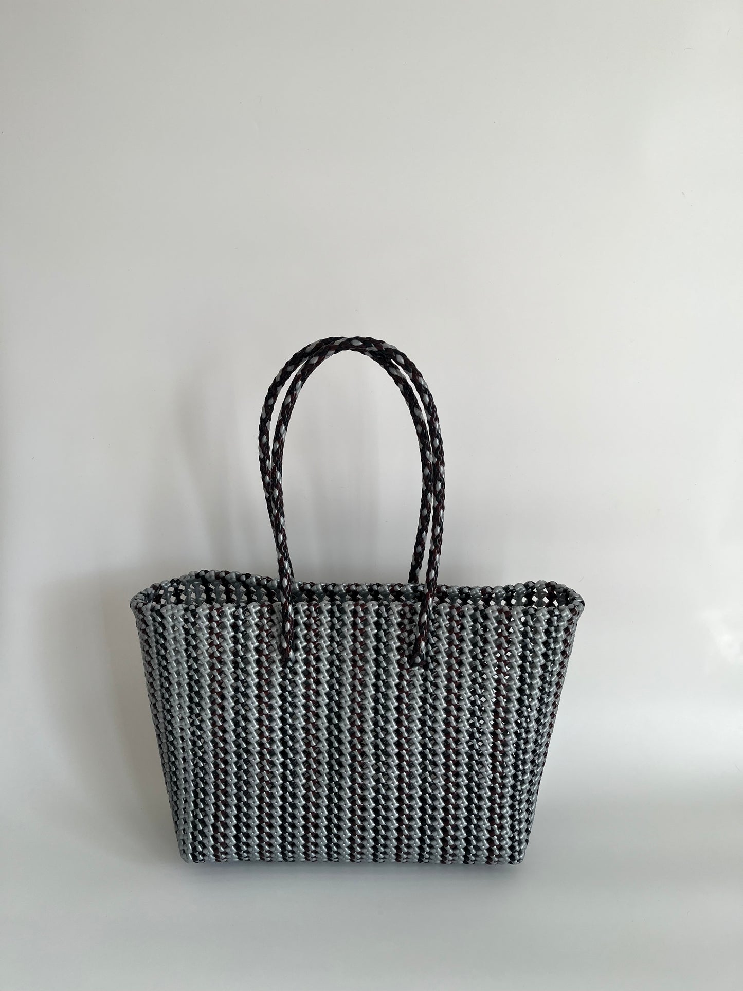 N°503L - SAC PANIER TRESSÉ  MAIN - GRAND - multicolors