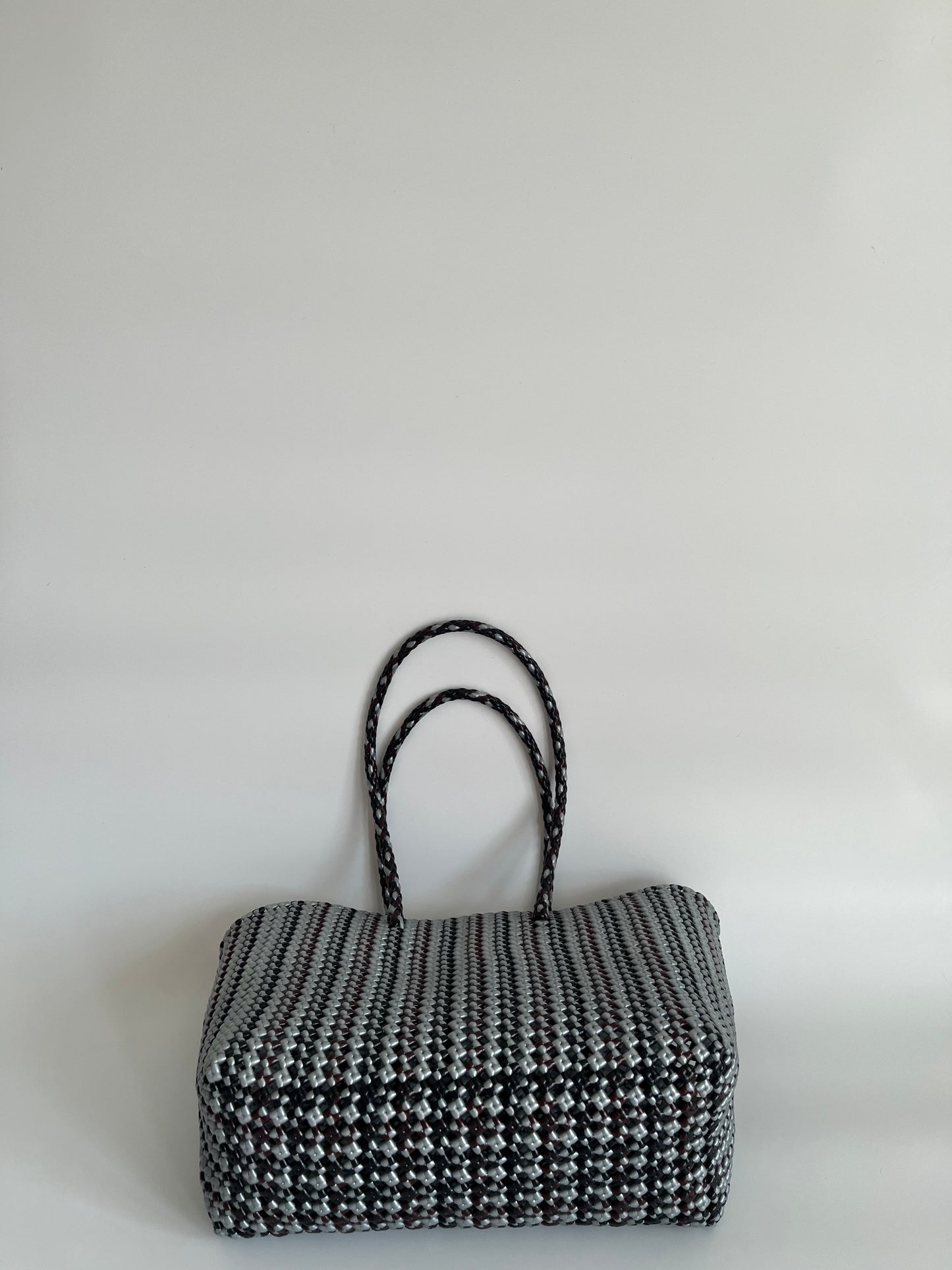 N°503L - SAC PANIER TRESSÉ  MAIN - GRAND - multicolors