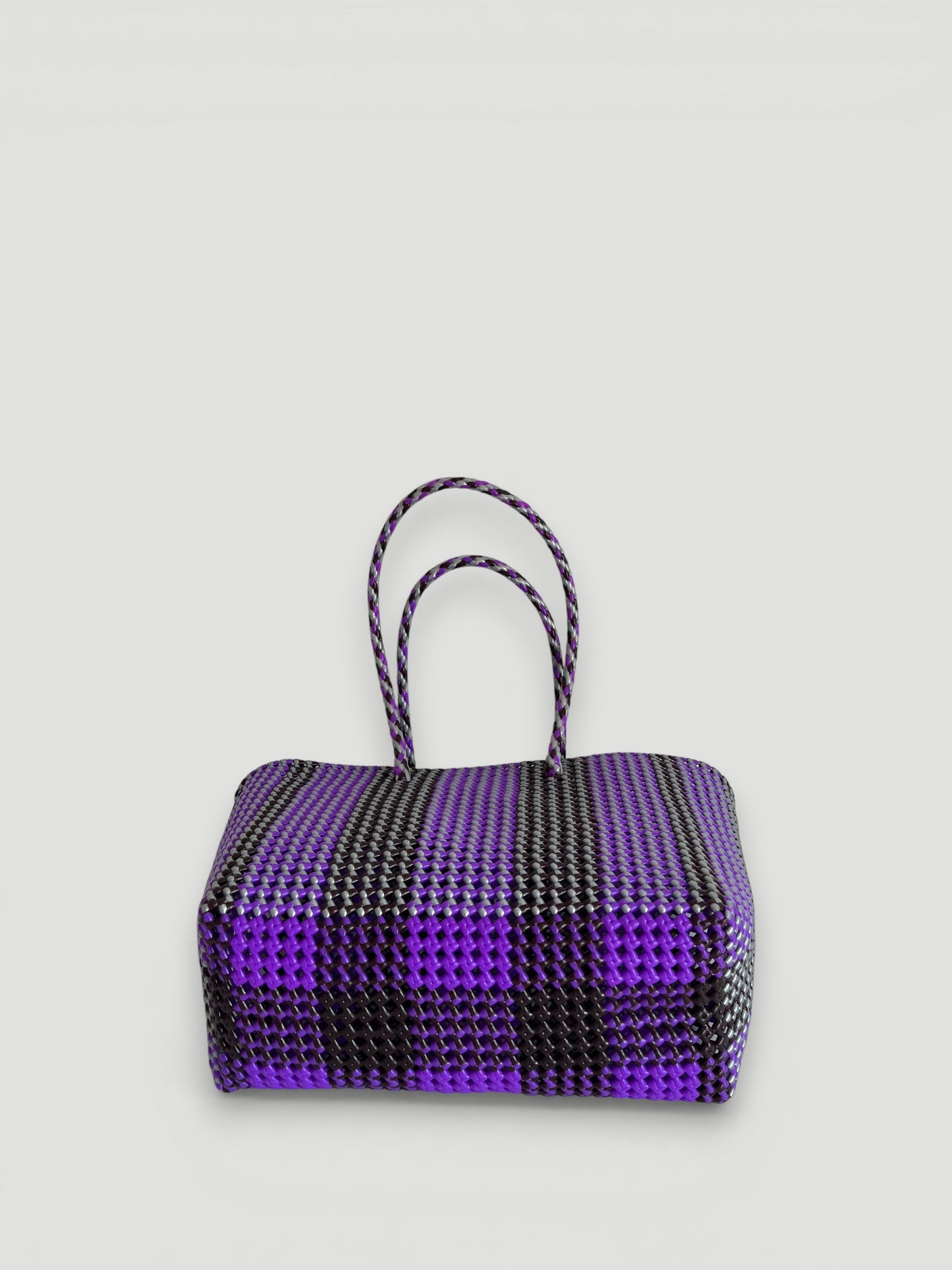 N°261L bis - SAC PANIER TRESSÉ  MAIN - GRAND - multicolors