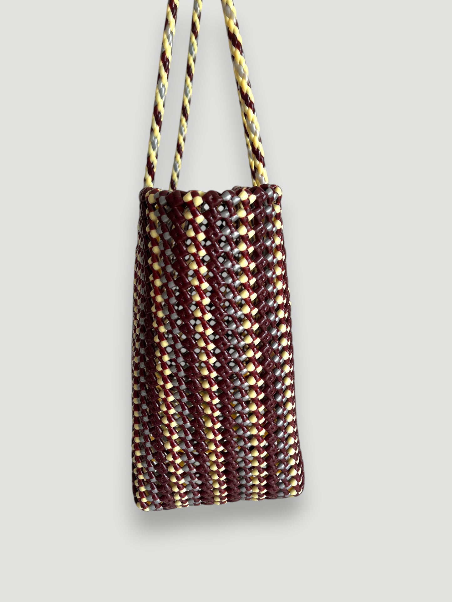 N°302L - SAC PANIER TRESSÉ MAIN - GRAND - multicolors