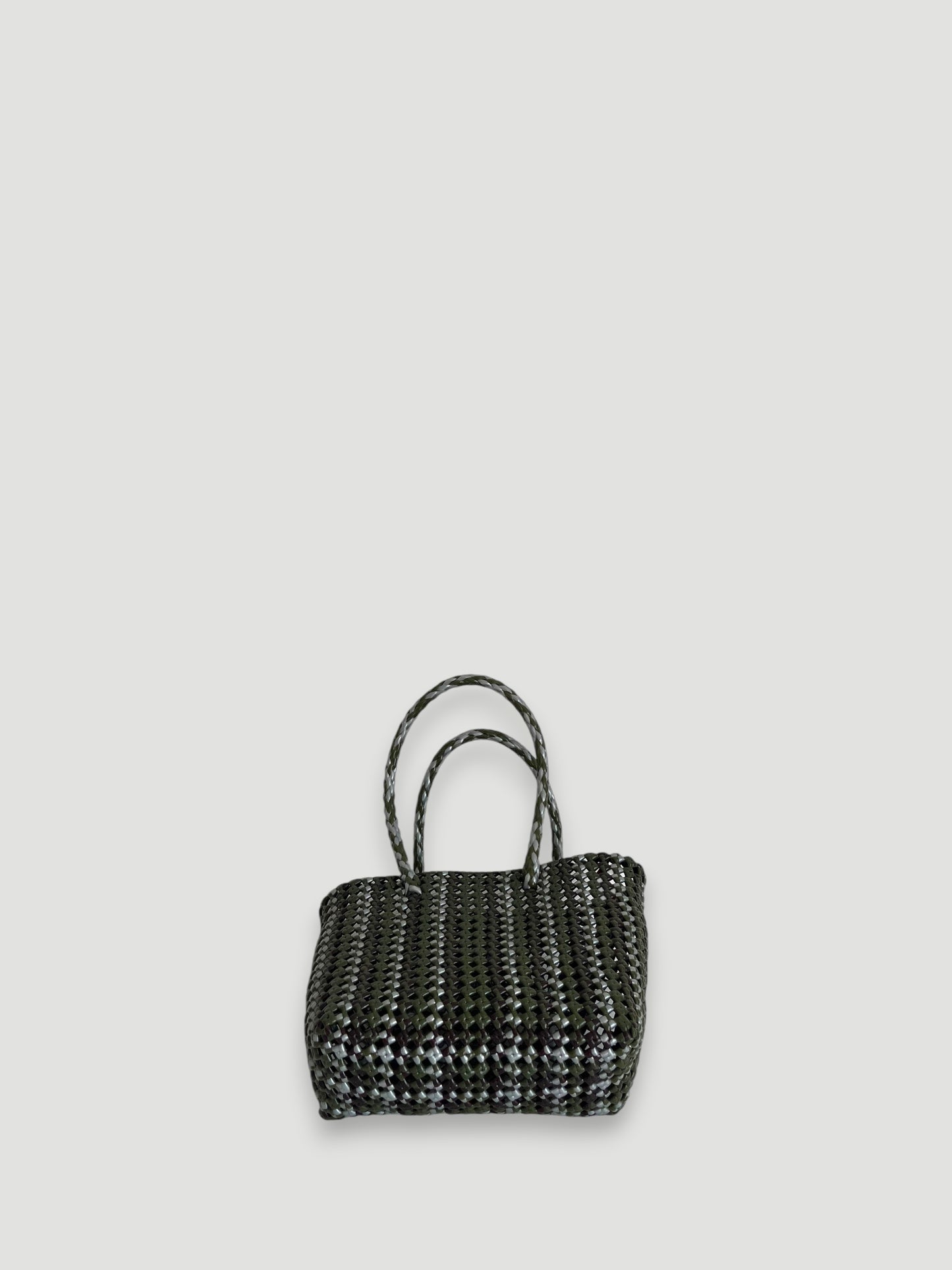 No. 255S - Hand-braided basket bag - small - multicoloured