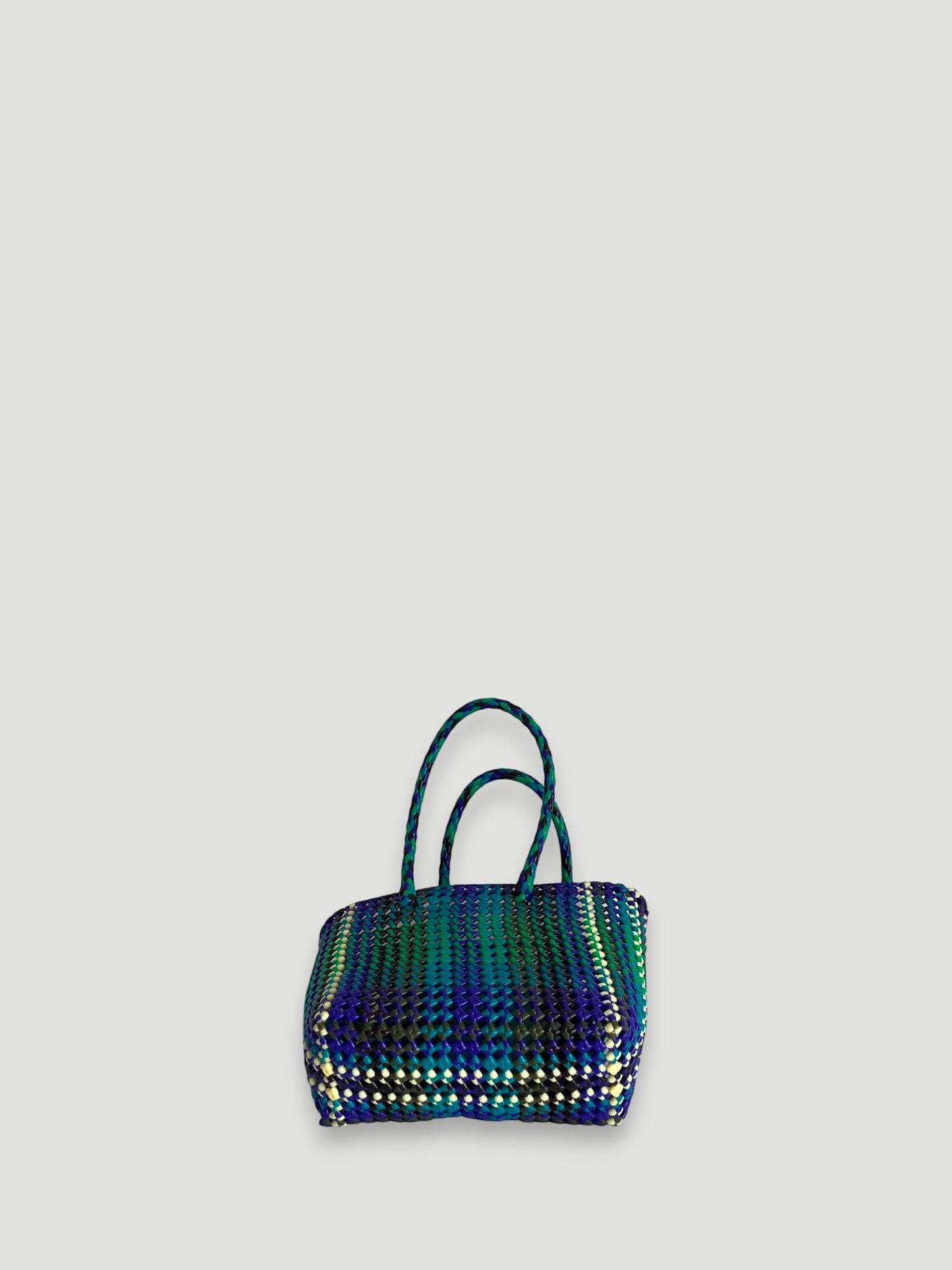 No. 509S - Hand-braided basket bag - small - multicoloured