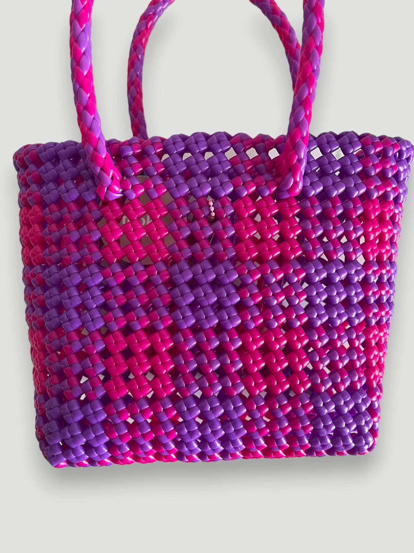 No. 9XS - IMPERFECT BASKET BAG - MINI - dark pink &amp; purple