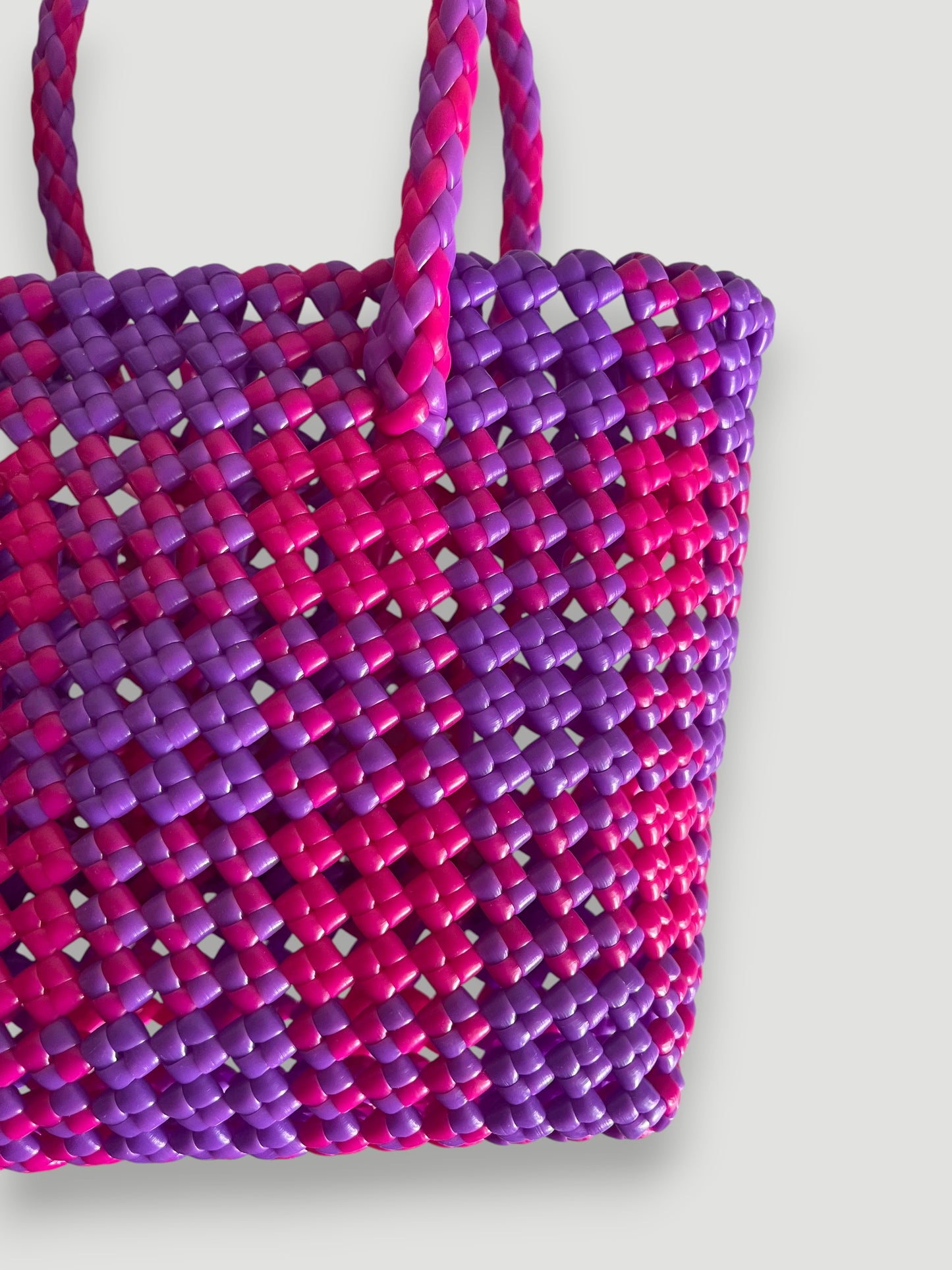 No. 9XS - IMPERFECT BASKET BAG - MINI - dark pink &amp; purple