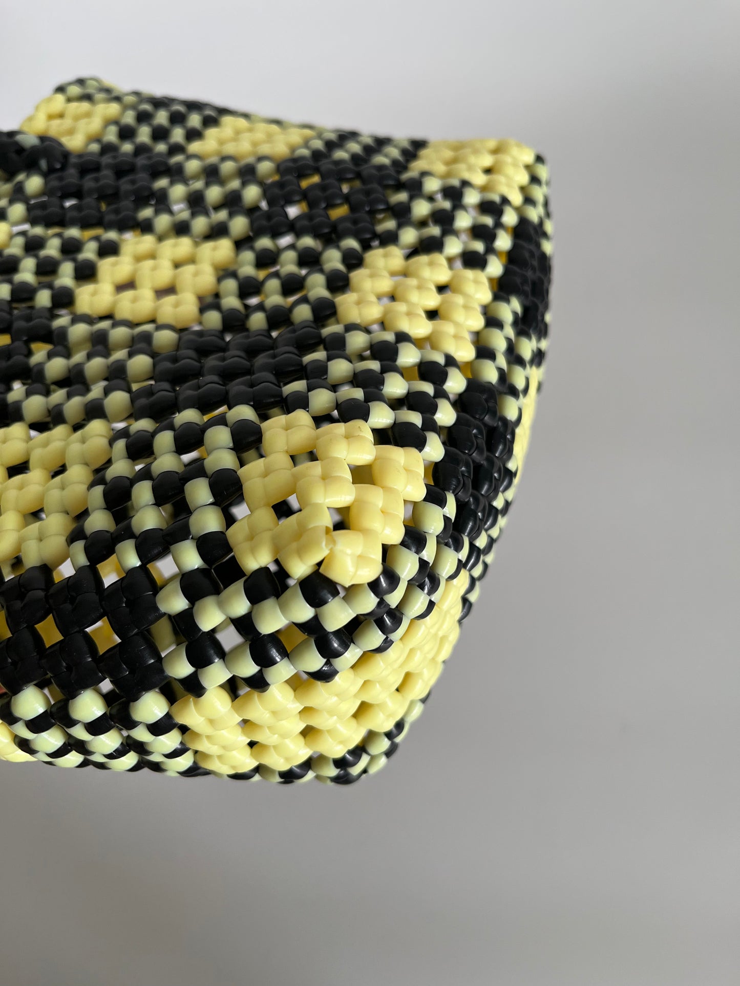 N°36XS bis - SAC PANIER IMPARFAIT - MINI - noir & crème