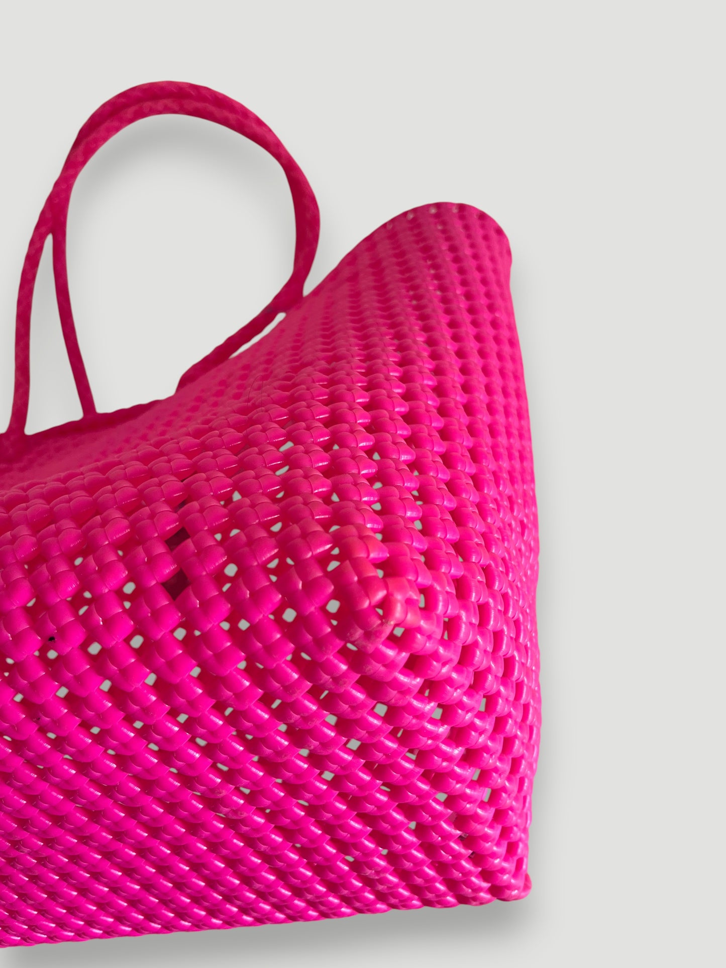 No. 38L bis - Hand-woven basket bag - large - pink