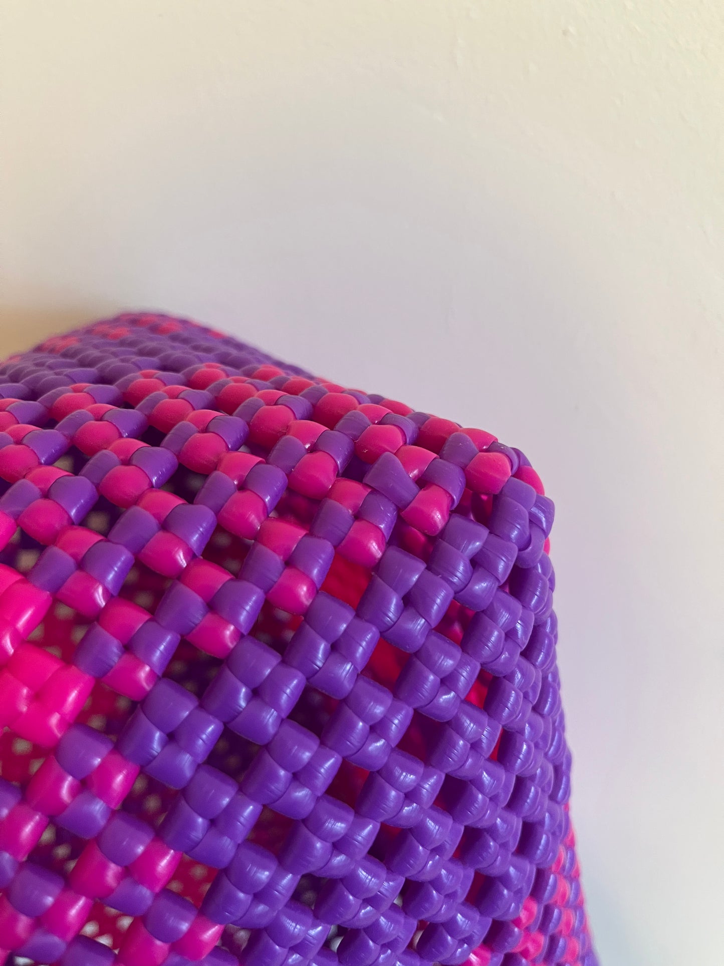 N°88L - SAC CABAS IMPARFAIT - GRAND - violet & rose fluo