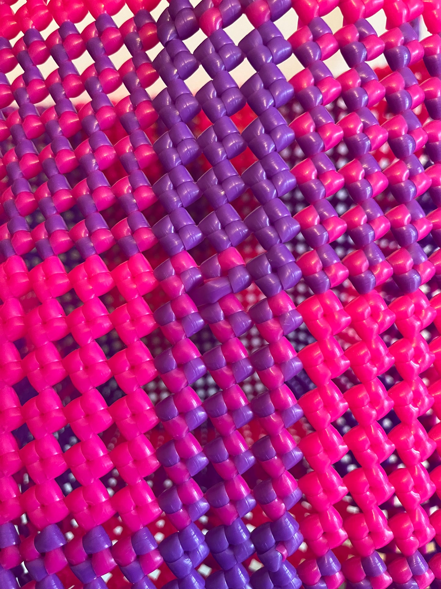 N°88L - SAC CABAS IMPARFAIT - GRAND - violet & rose fluo