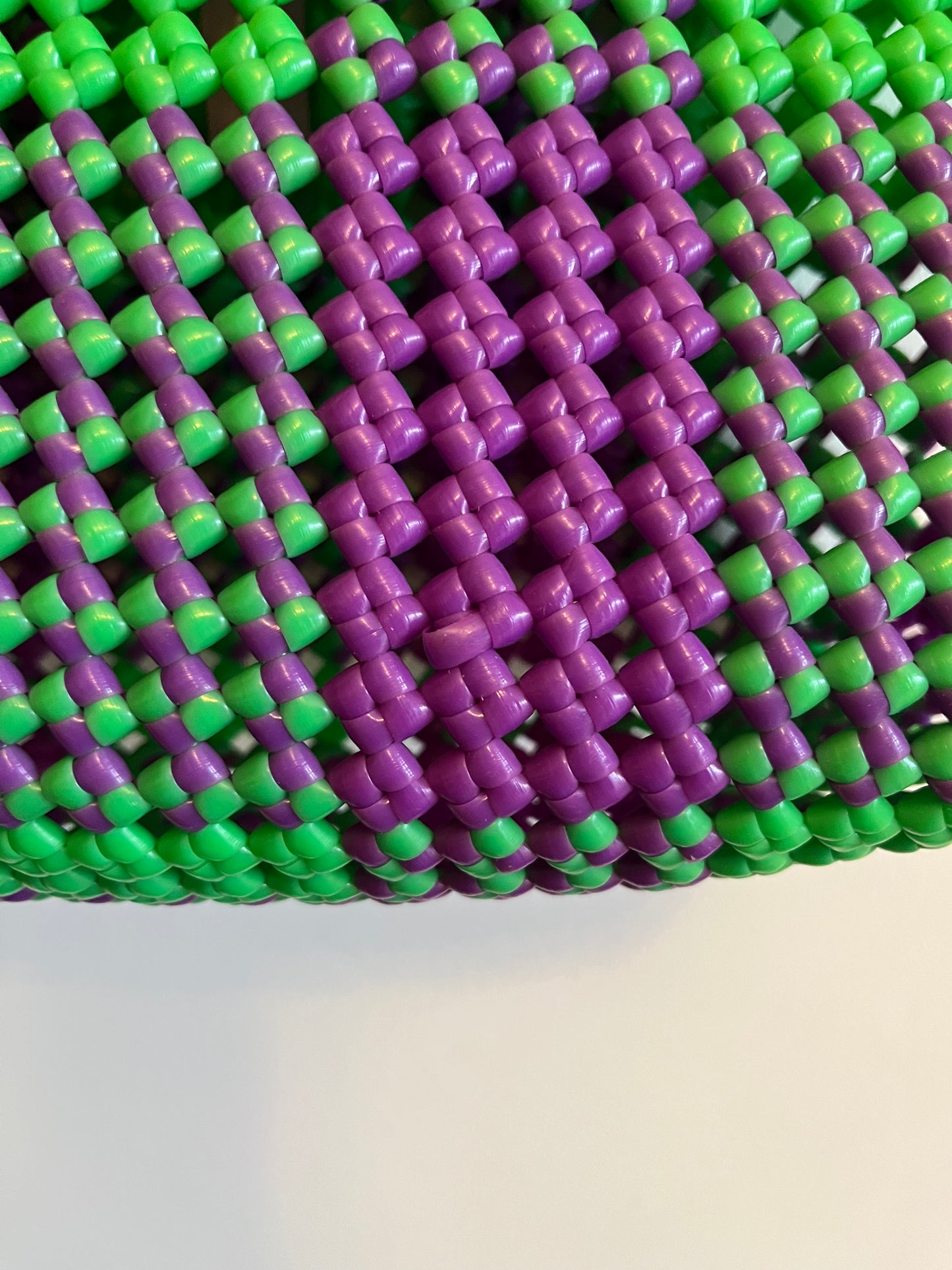 N°2M - SAC PANIER IMPARFAIT - MOYEN - vert fluo & violet