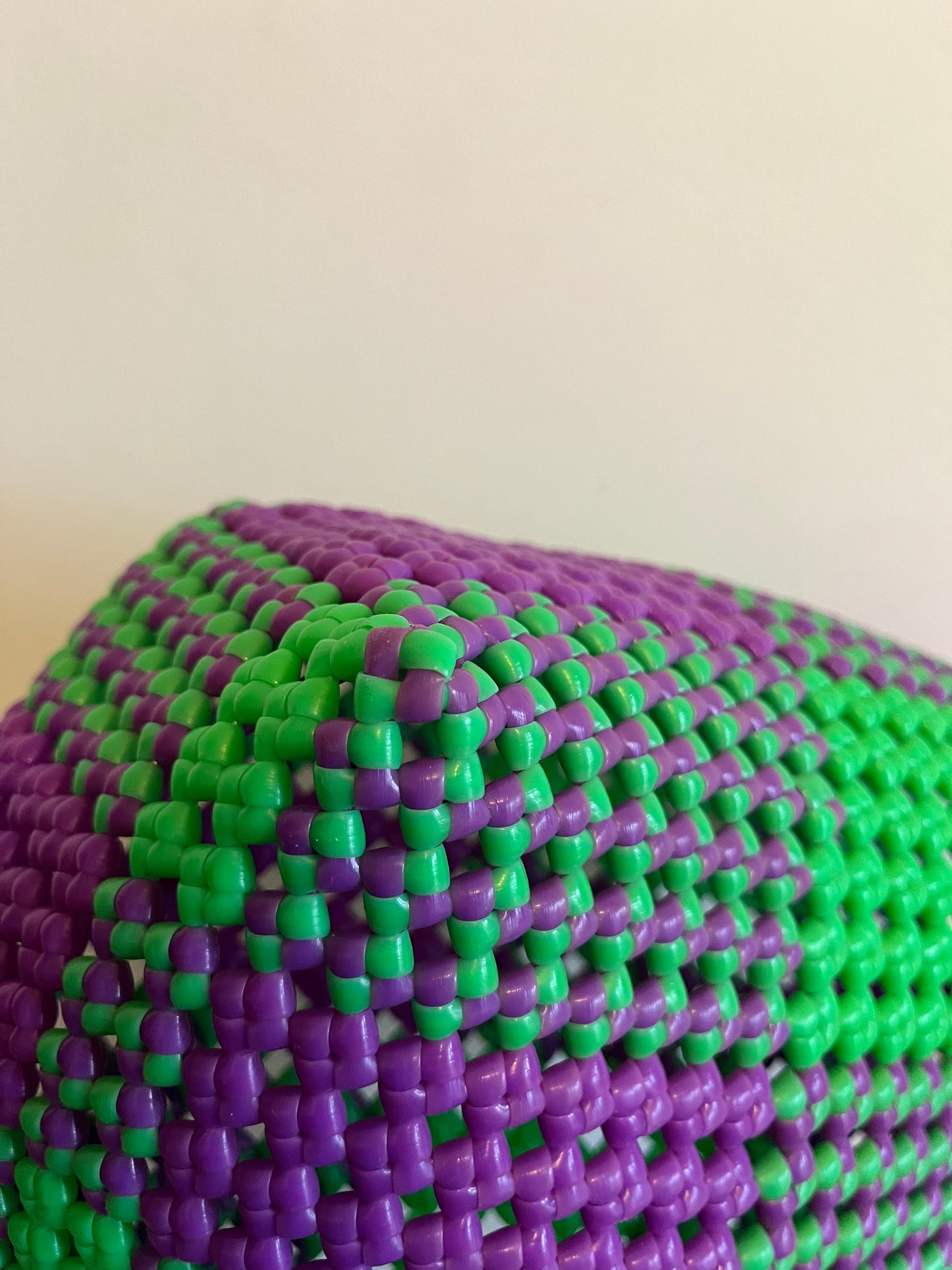 N°2M - SAC PANIER IMPARFAIT - MOYEN - vert fluo & violet