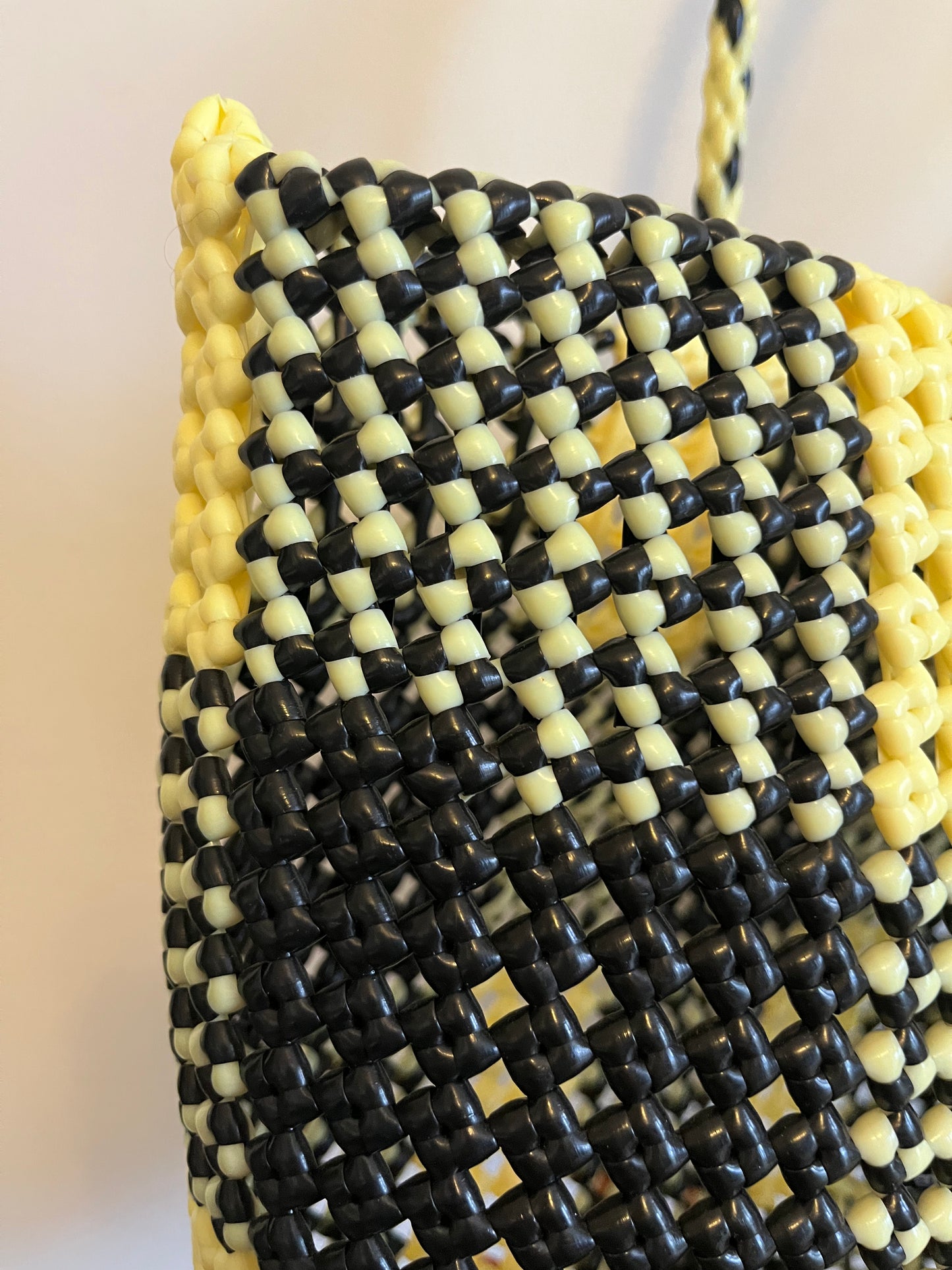 N°35M bis - SAC CABAS IMPARFAIT - MOYEN - noir & crème