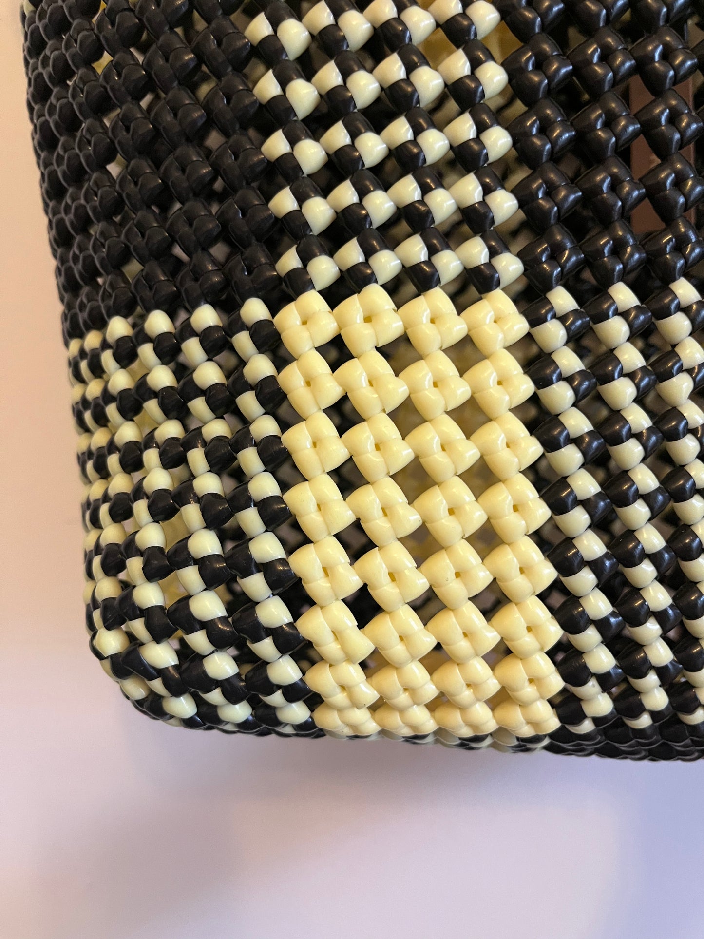 N°35M bis - SAC CABAS IMPARFAIT - MOYEN - noir & crème