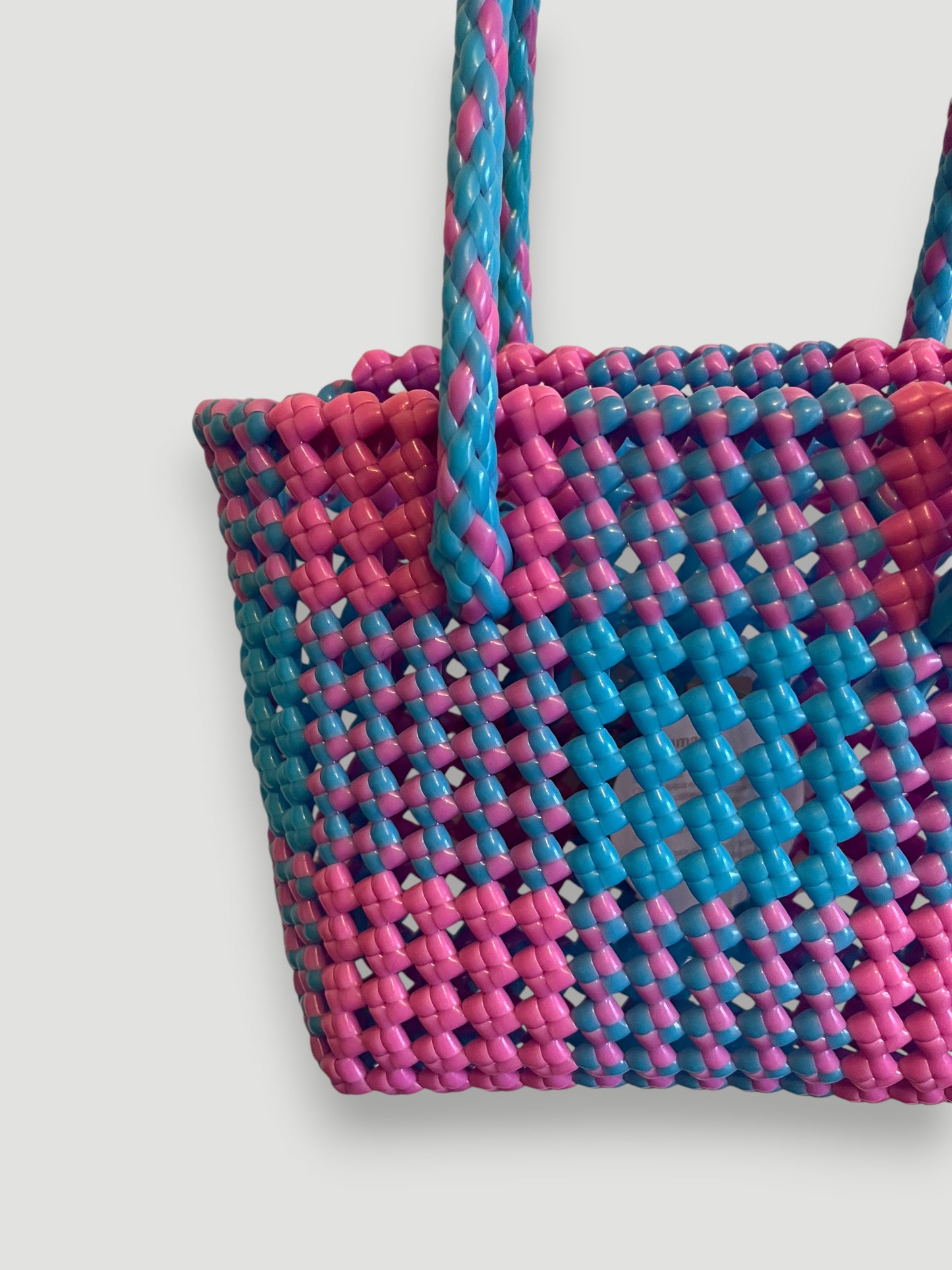 No. 4XS - IMPERFECT BASKET BAG - MINI - purple &amp; light blue