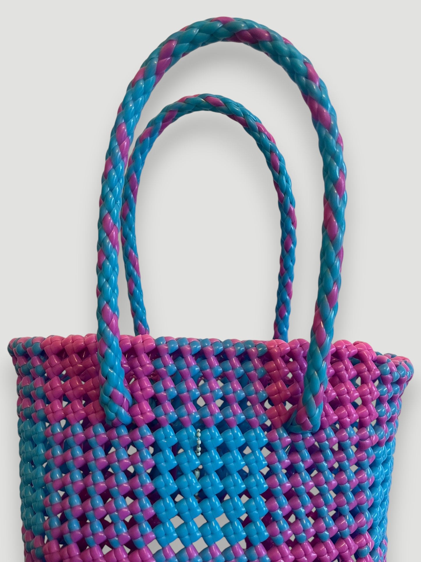 No. 4XS - IMPERFECT BASKET BAG - MINI - purple &amp; light blue