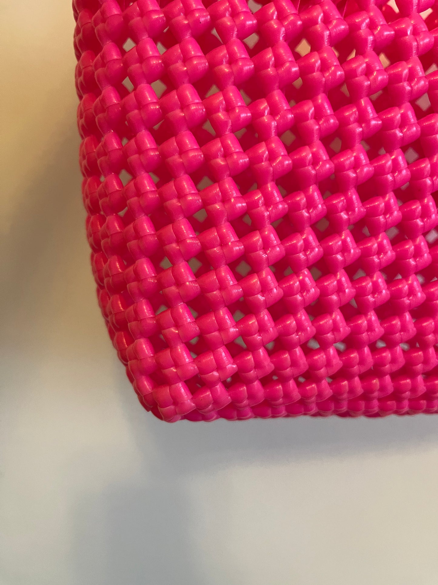 N°38XS - SAC PANIER IMPARFAIT - MINI - rose fluo