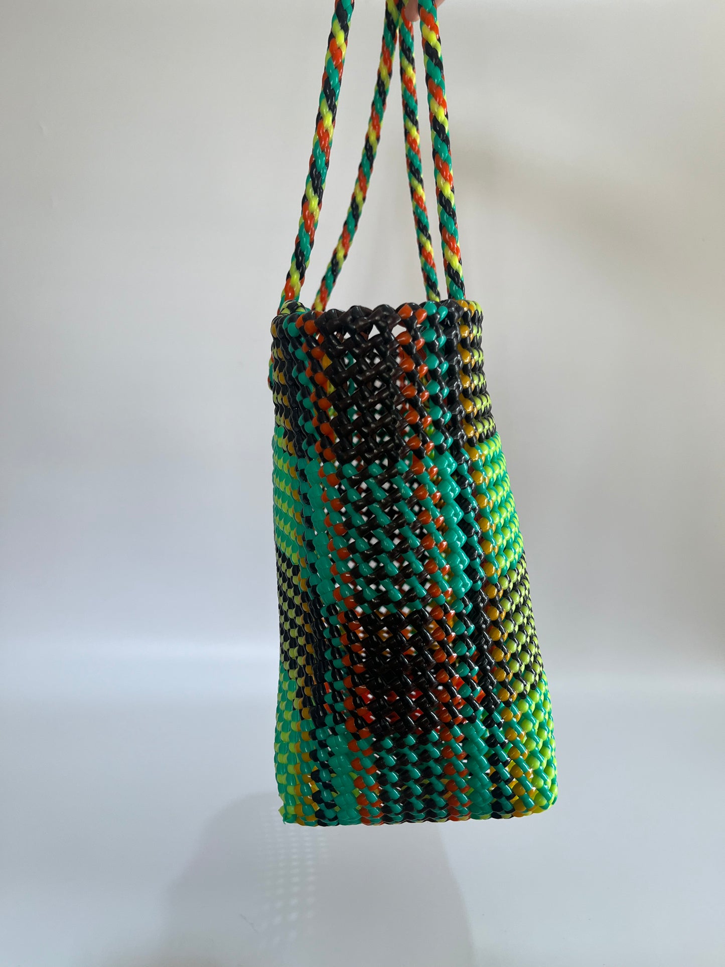 No. 517L - Hand-woven basket bag - large - multicoloured