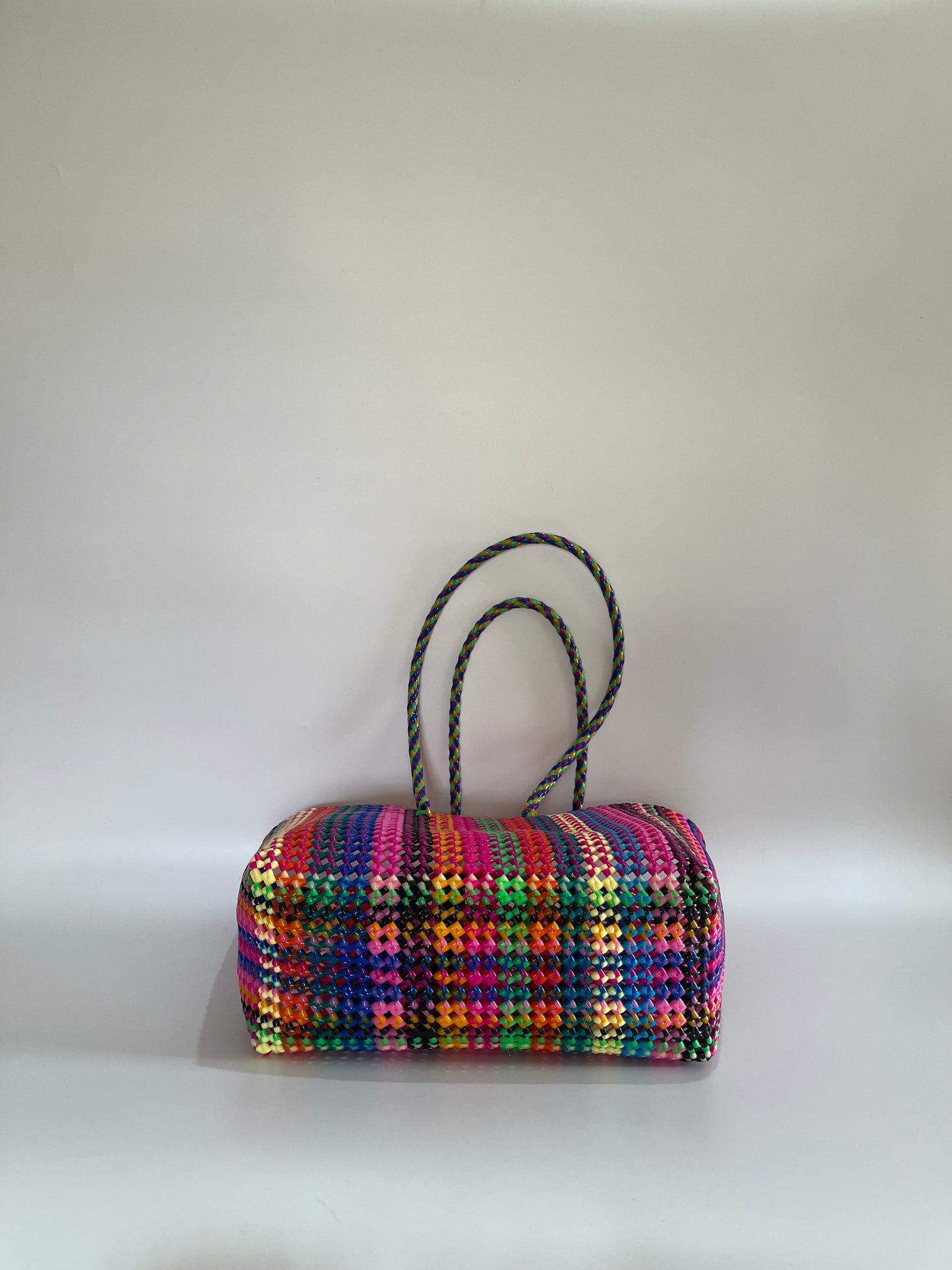 No. 518L - Hand-woven basket bag - large - multicoloured