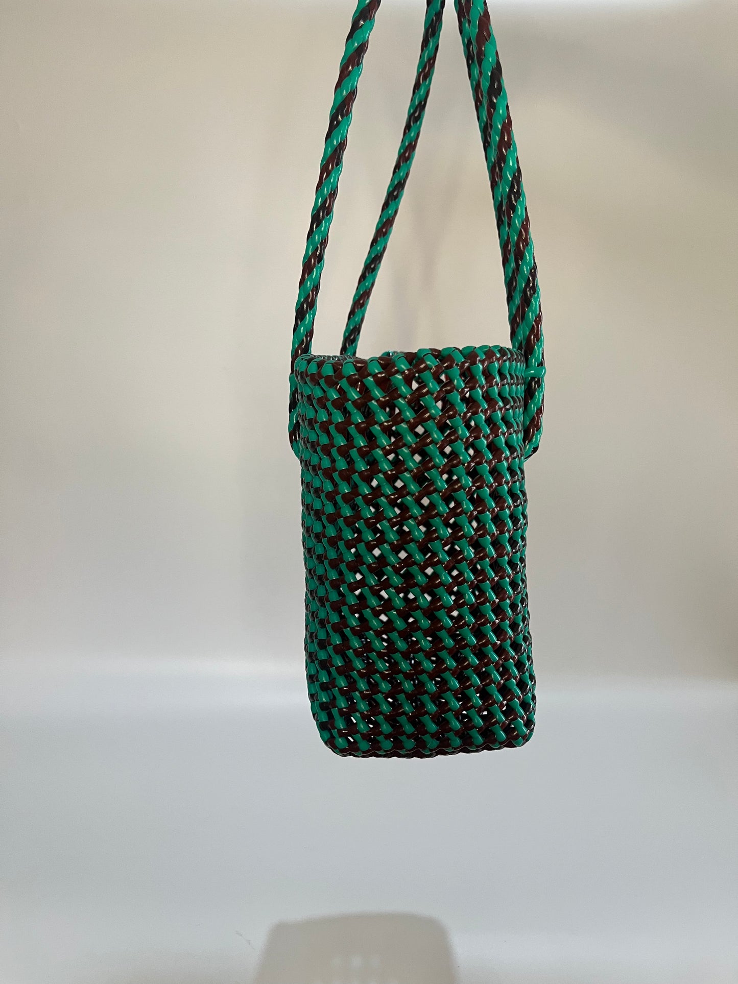 No. 306S - Hand-braided basket bag - small - multicoloured