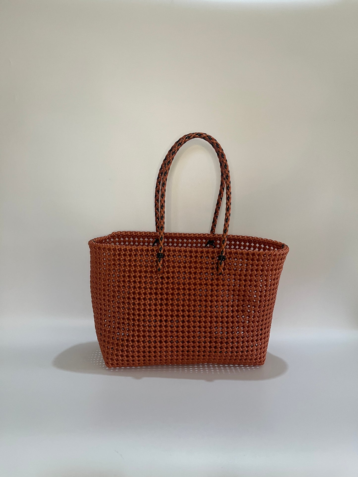 No. 315L - Hand-woven basket bag - Large - Bronze &amp; black