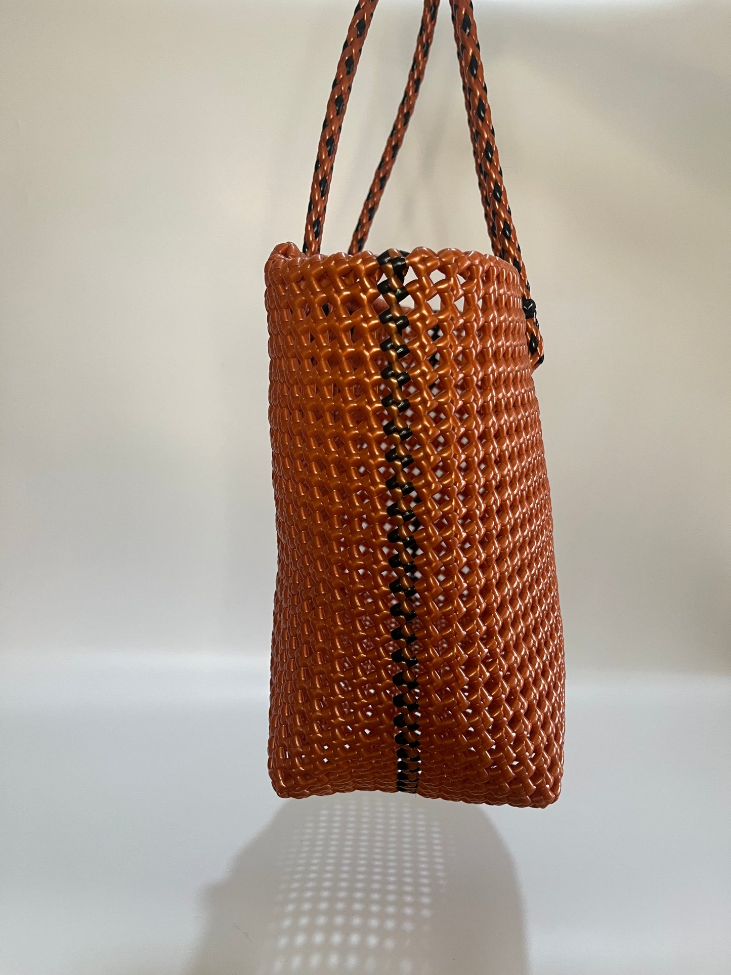 No. 315L - Hand-woven basket bag - Large - Bronze &amp; black