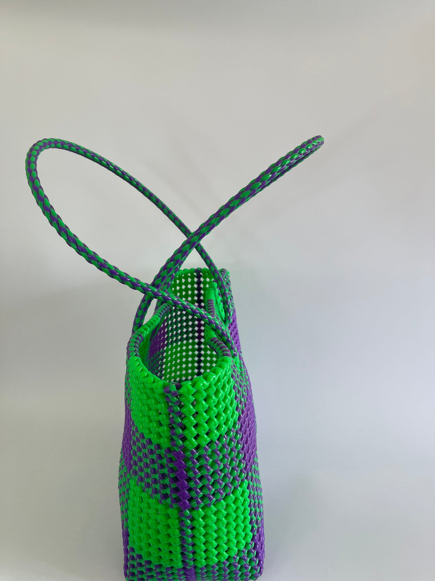 N°2L - SAC COLORÉ - GRAND - vert fluo & violet