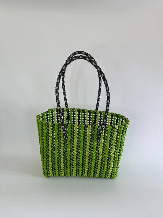 N°275M - SAC CABAS TRESSÉ MAIN - MOYEN - multicolors