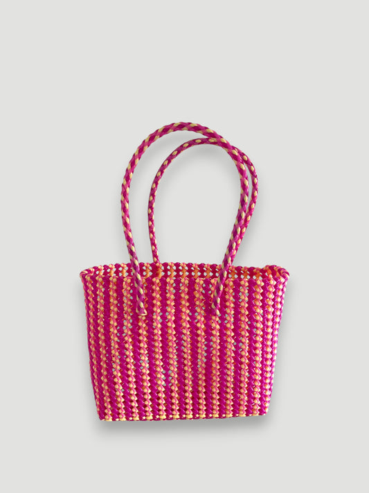 No. 278M - Hand-woven basket bag - medium - multicoloured