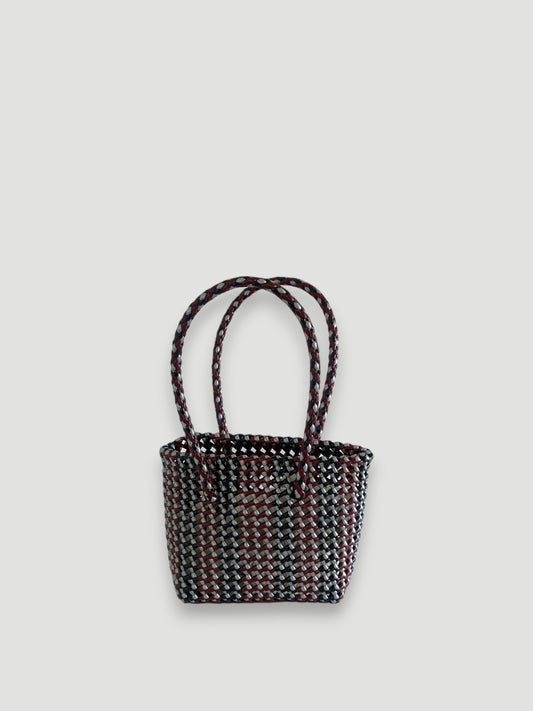 No. 298XS - Hand-braided basket bag - mini - multicolours
