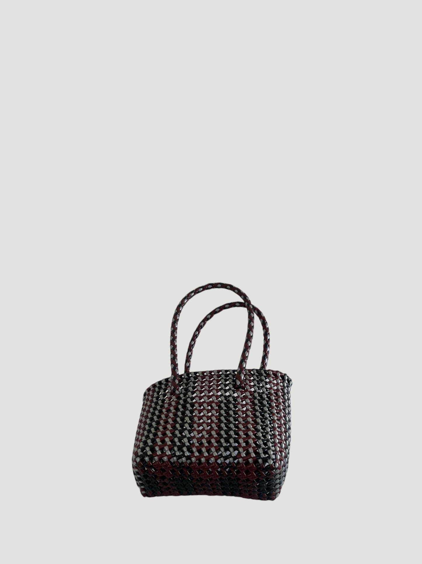N°298XS - SAC PANIER TRESSÉ MAIN - MINI - multicolors