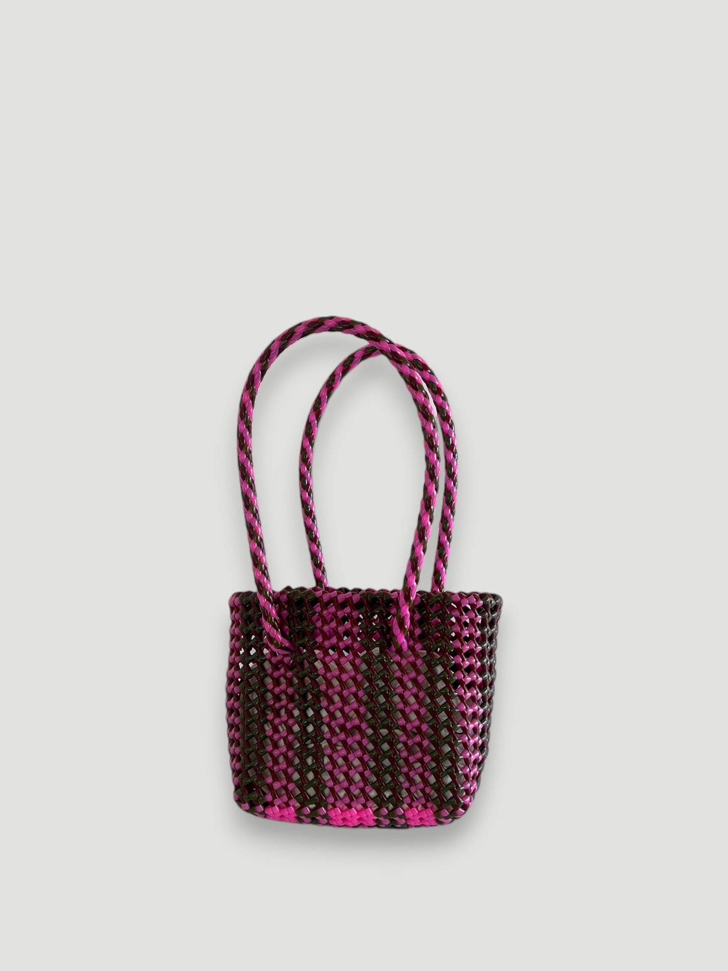 N°301XS - SAC PANIER TRESSÉ MAIN - MINI - multicolors