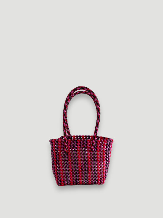 N°304XS - HAND-WOVEN BASKET BAG - MINI - multicolor