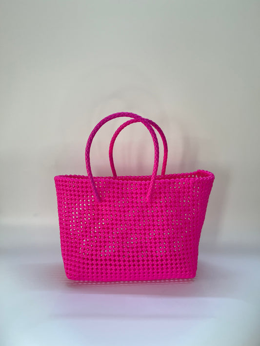 N°38L - SAC CABAS IMPARFAIT - GRAND - rose fluo