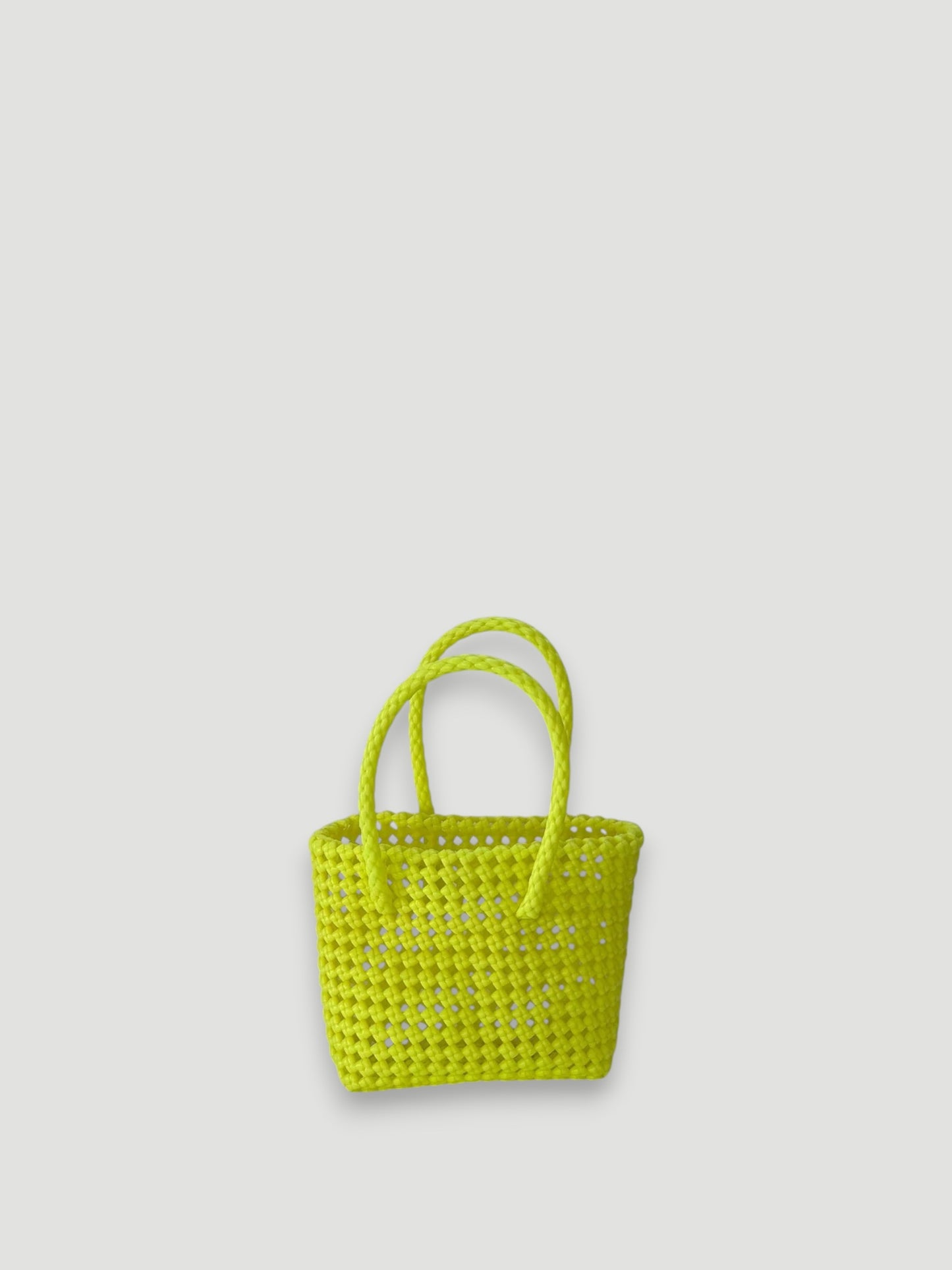No. 40XS - IMPERFECT BASKET BAG - MINI - fluorescent yellow