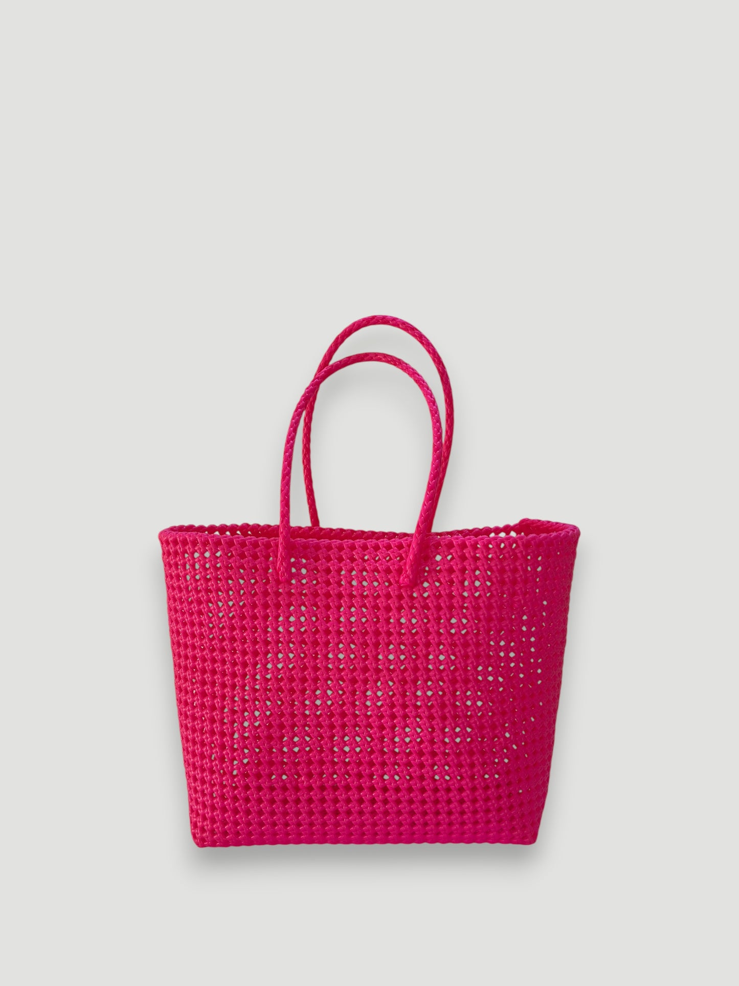 No. 38L bis - Hand-woven basket bag - large - pink