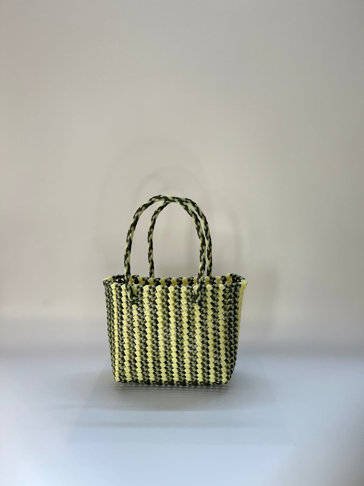 N°33S - SAC COLORÉ - PETIT - kaki & écru