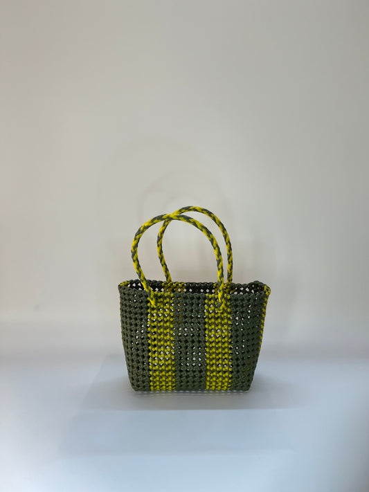 N°69S bis - SAC COLORÉ - PETIT - kaki & jaune